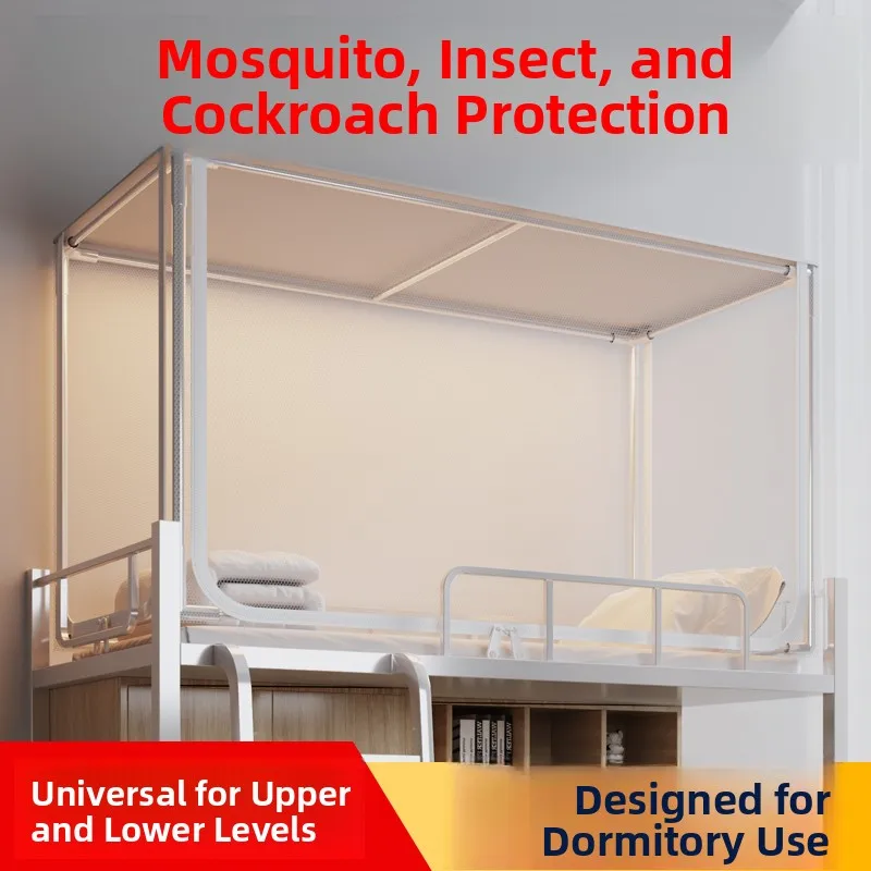 

Student Dormitory Bednet No-Install Single Bed Mosquito Proof with Stand Upper Lower Bunk Bed Universal New 2025 Model