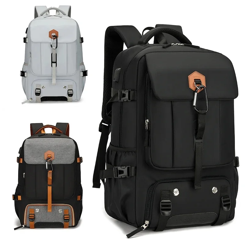 Outdoor 50L Waterproof Travel Backpack with Shoe Compartment for Men Women Camping Hiking Rucksack
