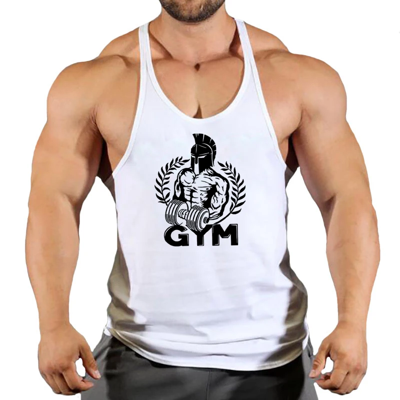 Mens Sports Gym Brand Workout Casual Tank Top Clothing Bodybuilding Running Vest Muscle Fitness Singlets Sleeveless Shirt