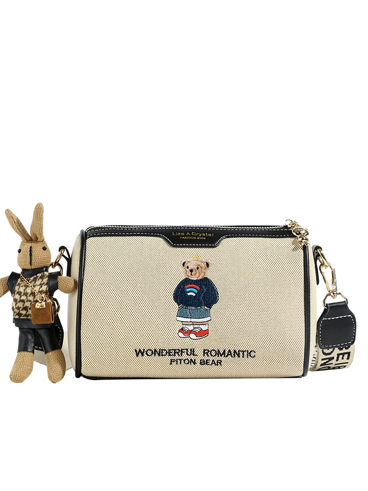 Beibaobao Fashion Shoulder Crossbody Bag Cartoon Canvas Bag Casual Large Capacity Women's Bag Женская сумка Bolso de mujer — zdjęcie 2