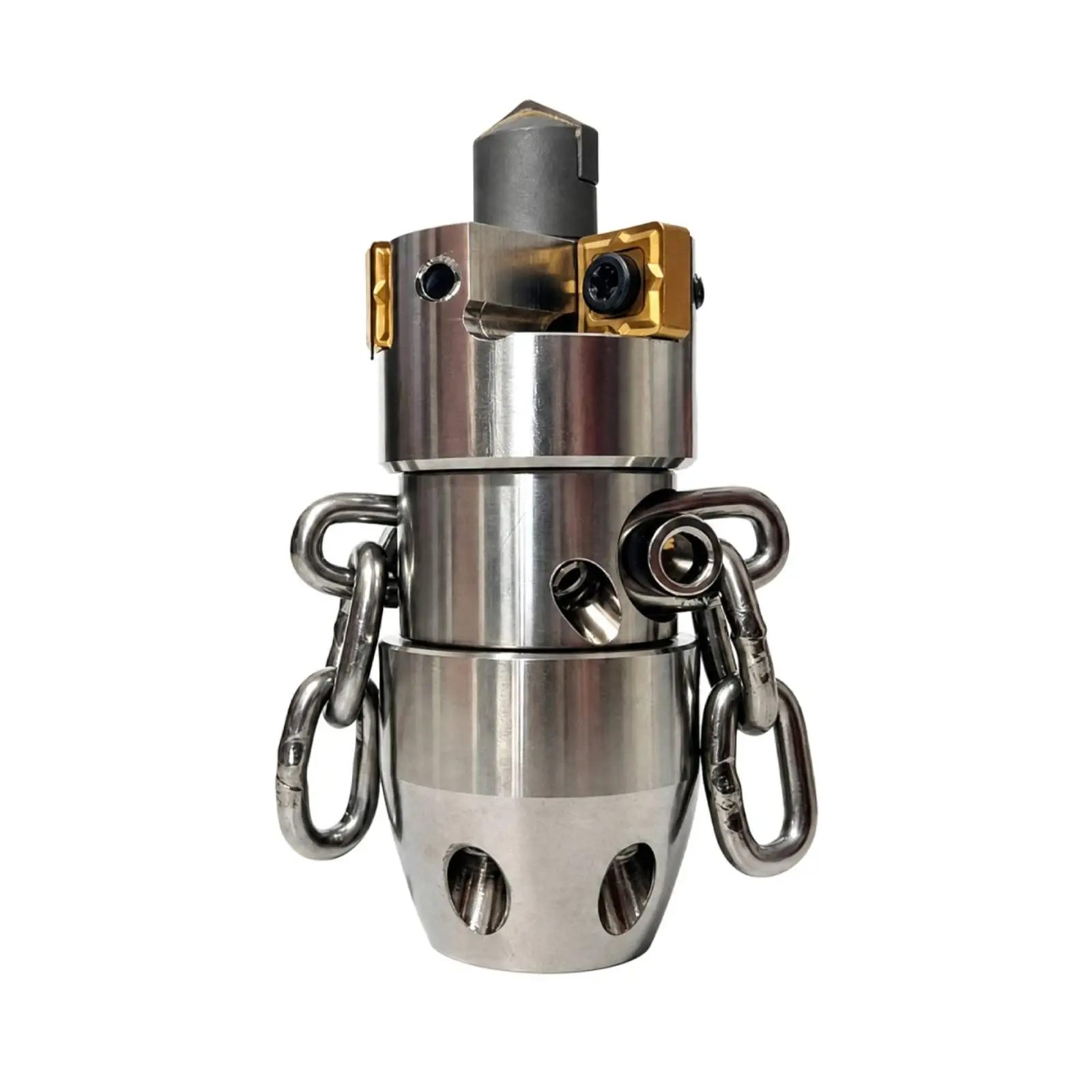 Water Jet Drain Nozzle Stainless Steel Cleaning Head for Removing Tree Roots and Tough Pipe Obstructions