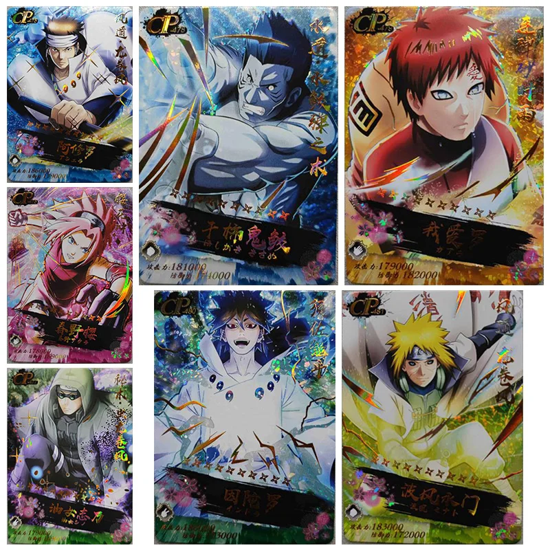 Anime NARUTO Rare SSP SP Refraction Foil Ashura Haruno Sakura Aburame Shino Toys for boys Collectible Cards Birthday Present