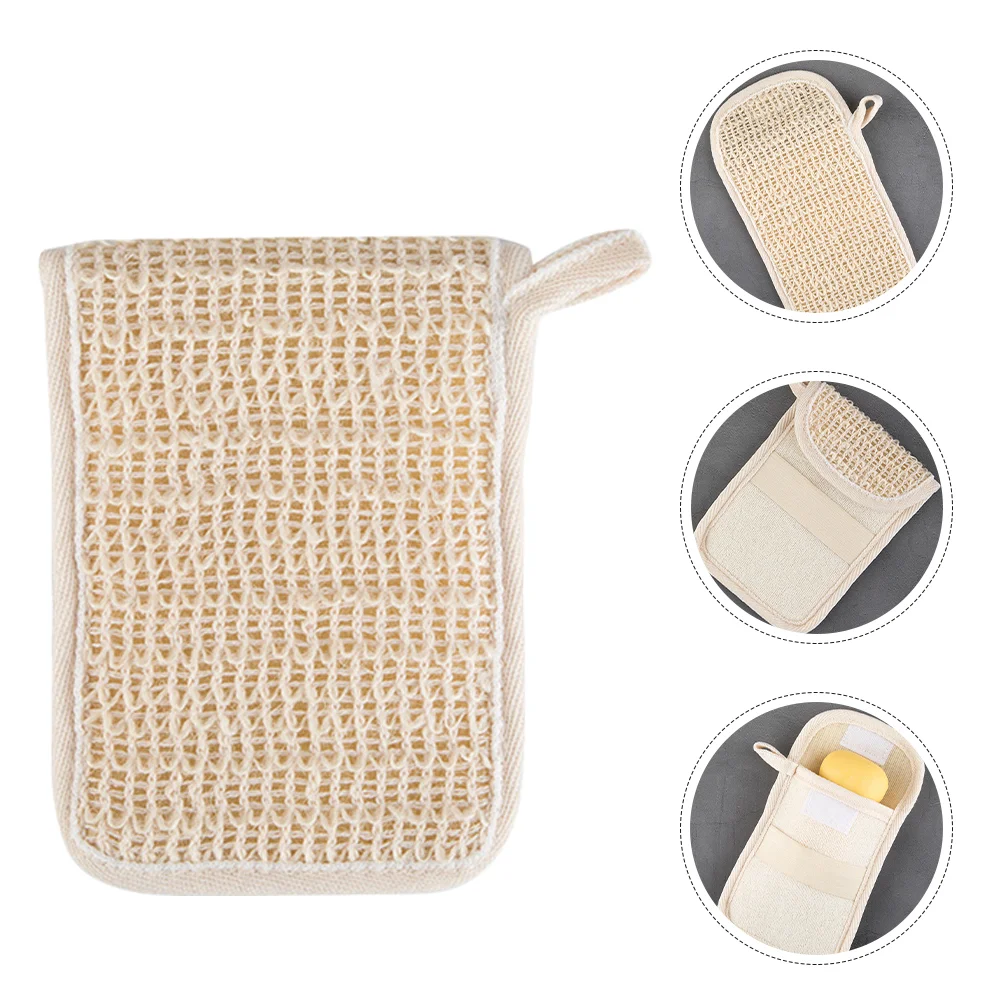 3 Pcs Soap Bag Foaming Holder Bath Sponges for Shower Loofah Weave Cloth Exfoliating Natural