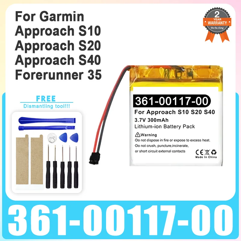 New Replacement Battery For Garmin Approach S10 S20 S40 Forerunner 35 361-00117-00 Sports Watch