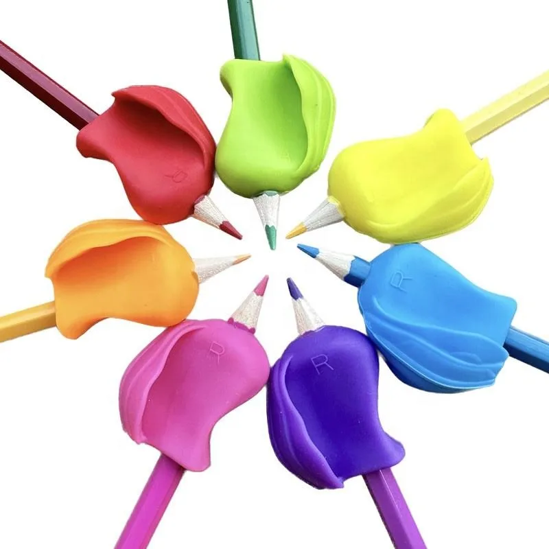 10 pçs/lote caneta titular corrector jardim de infância iniciantes aprender a escrever escola primária crianças bebê primeiro grau lápis controle