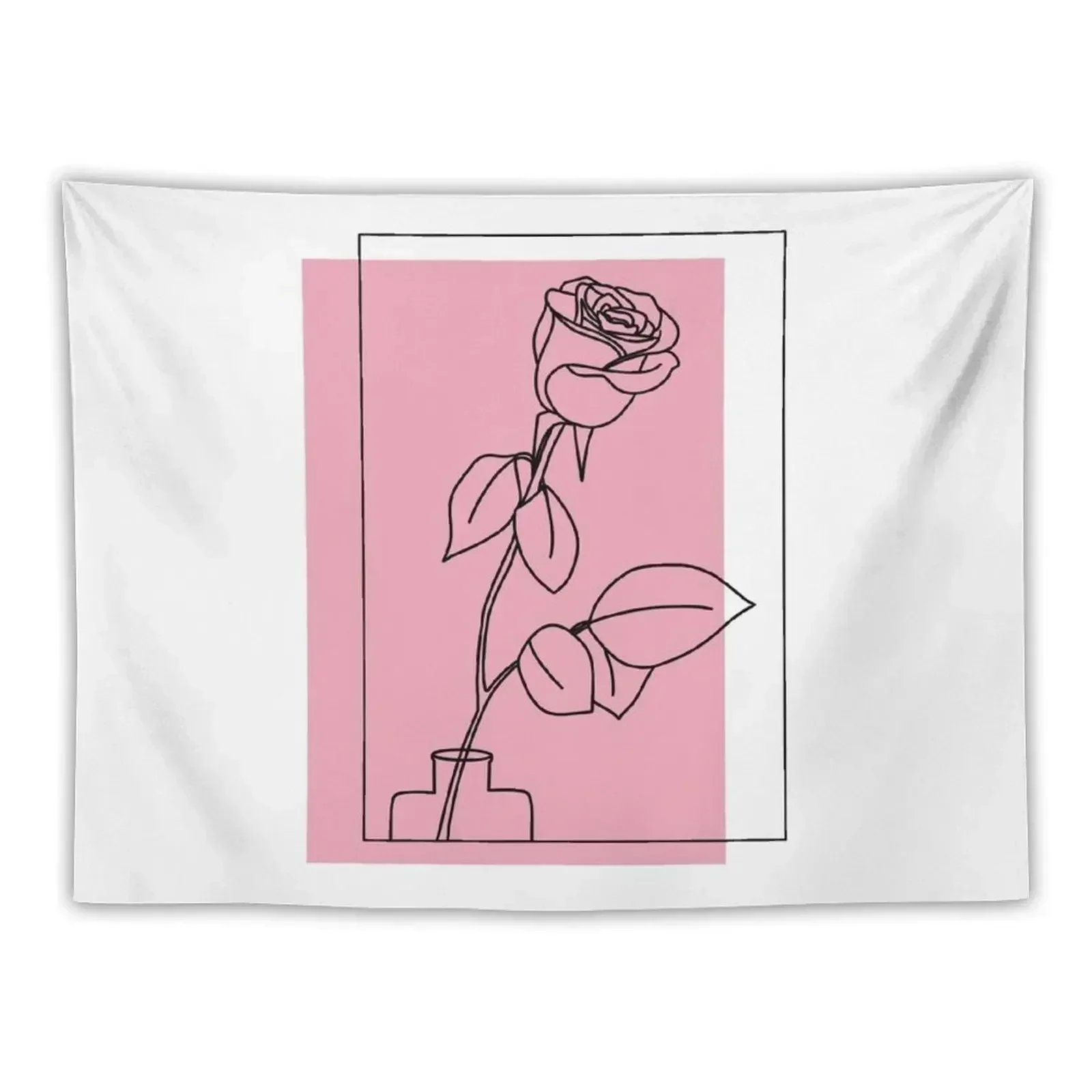 

Pink Rose Minimalistic Design Tapestry Room Decore Aesthetic Room Aesthetic Tapestry