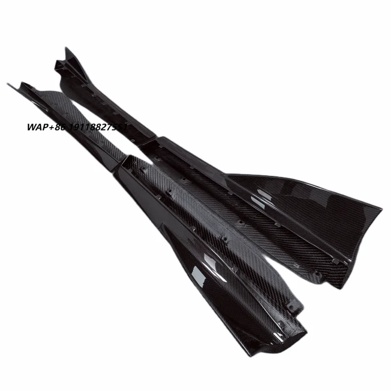 for Upgrading the McLaren 540C 570S 570GT to 600LT Style Dry Carbon Fiber Side Skirts Body Kit Rear Tailgate  Rear Spoile