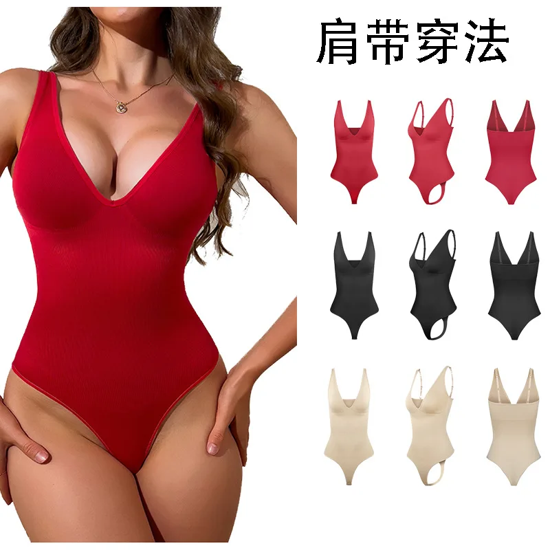 

Утягивающий боди с регулируемой талией и открытой промежностью, бесшовный, цельный, с эффектом коррекции живота и талии