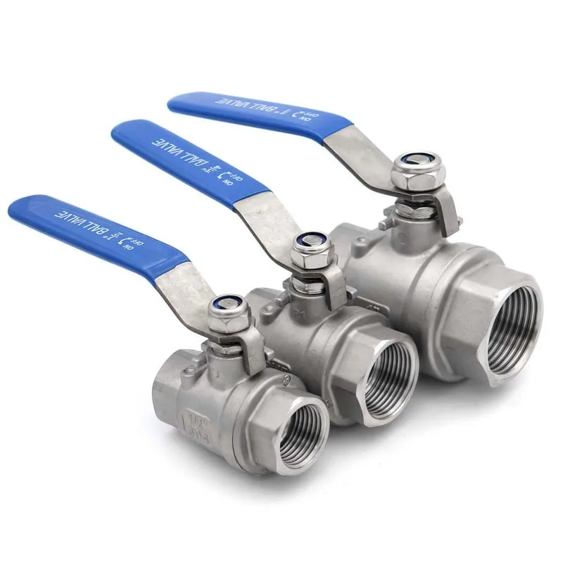 

BSPT 304/316L Женский двухсекционный полнопроходной шаровой кран из нержавеющей стали 1/4 "3/8" 3/4" 1-1/4" 1-1/2" 2" виниловые клапаны с ручкой