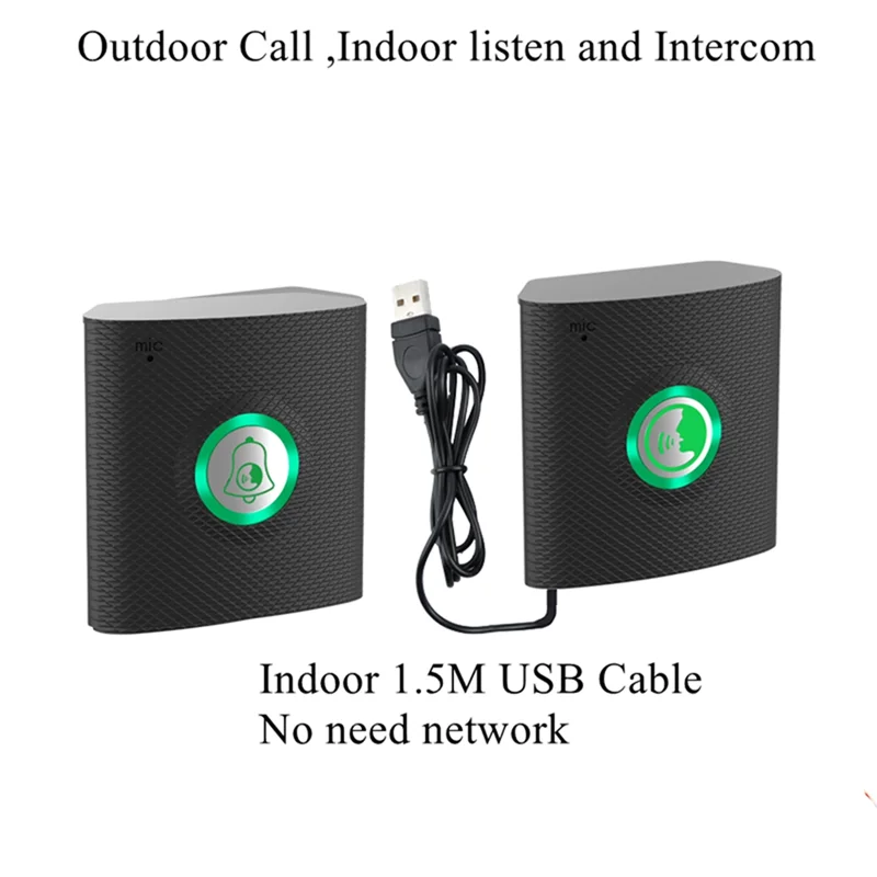 GOOD-Wireless Long Distance Voice Intercom Full Duplex Door Phone Two Way Audio Doorbell Welcome Chime Elderly Bell