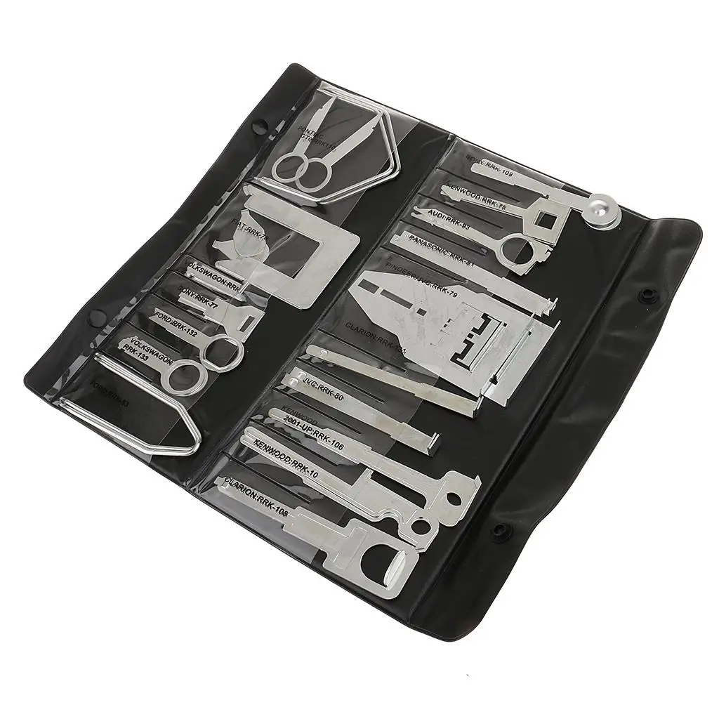 Llaves para Extraer Equipos de Audio de Automóviles, Kit de Herramientas Metálicas Universales para Extraer Radios Estéreo para Kenwood, Sony, Blaupunkt