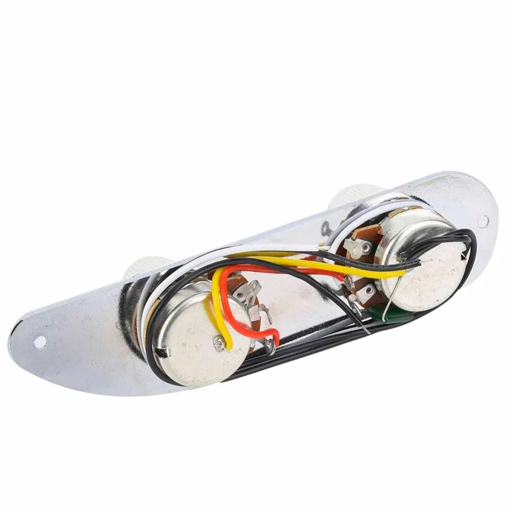 

2PCS Metal Electric Bass Control Plate Silver With Knobs Prewired Guitar Control Plate Guitar Accessories Electric Guitar