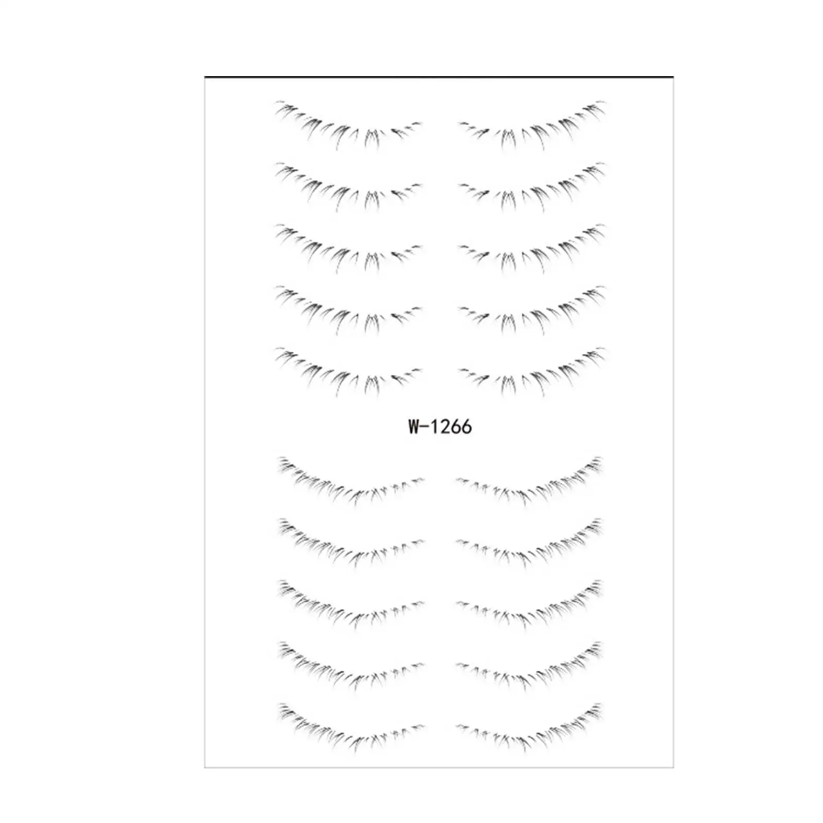 2-6pack Lower Eyelash Stickers Eyelash Template Make Up Tool for