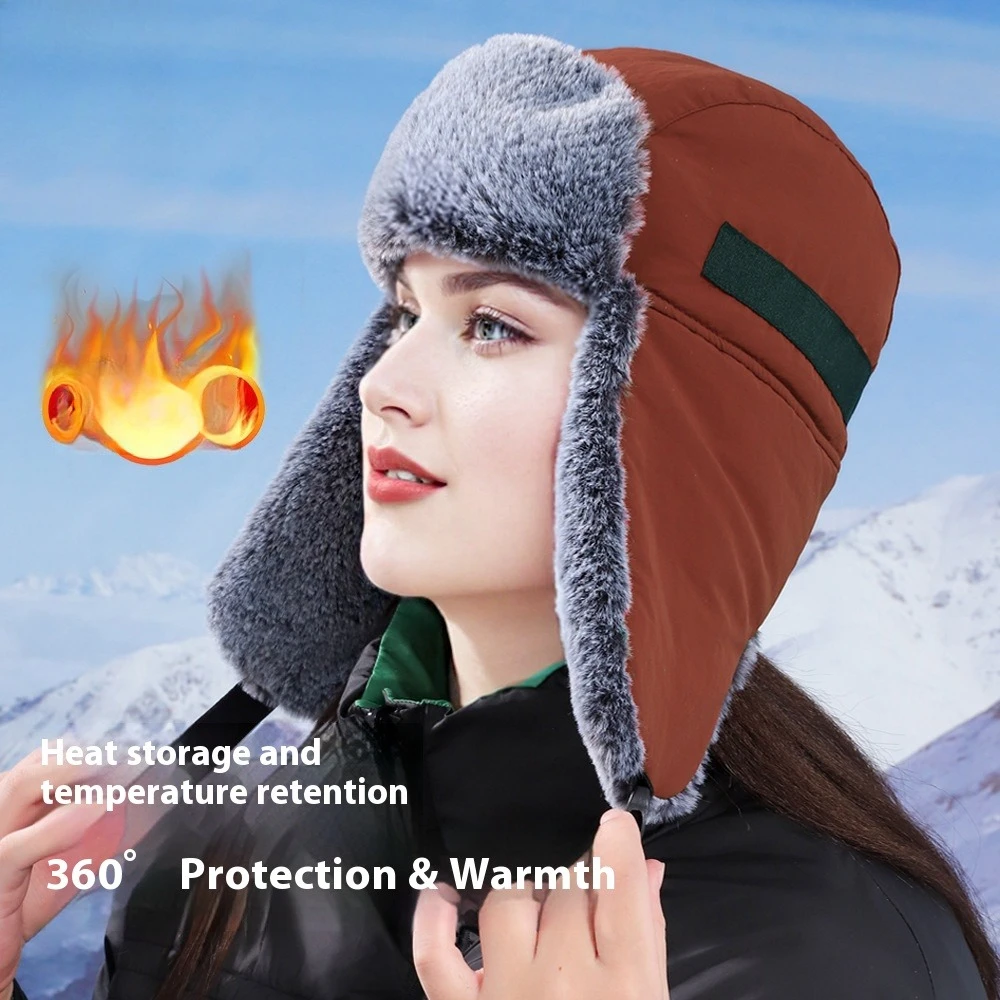 Winter-Lei-Feng-Mütze für Damen, vielseitige und dicke Mütze zum Kälteschutz, Outdoor-Radfahren für Herren, warme und Ohrenschutzhut