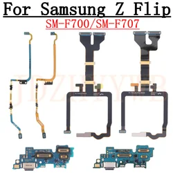 Charging Port Board For Samsung Z Flip 5G F707B F707N F707U F700F F700U Spin Axis LCD Signal Motherboard Connector Flex Cable