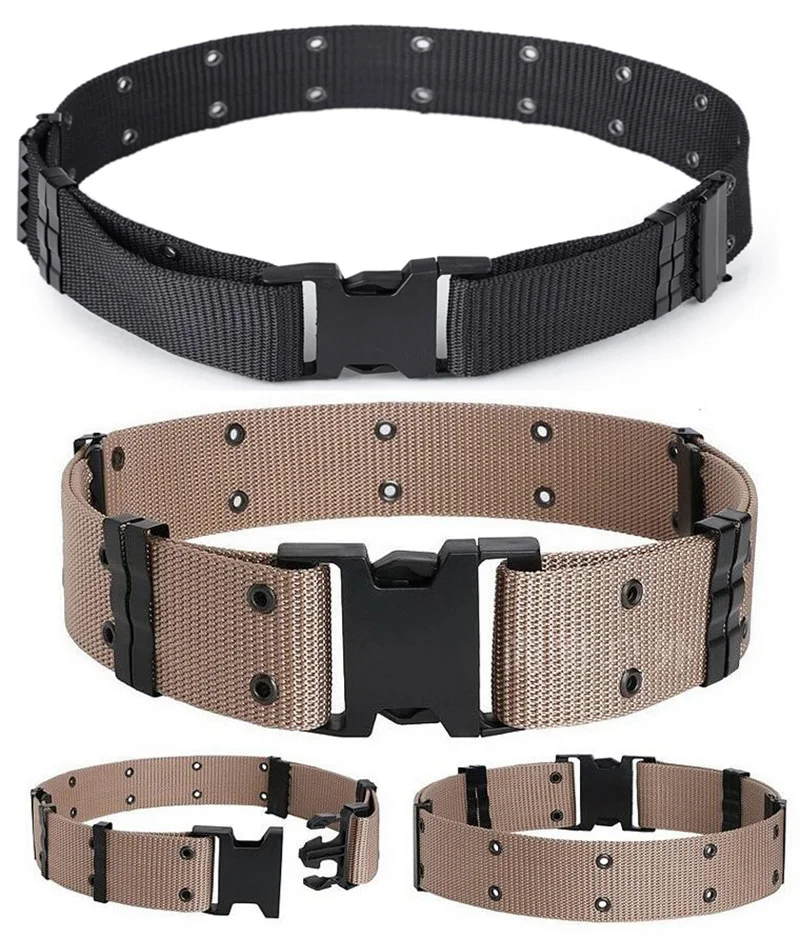 Outdoor Canvas training tactical belt army fan equipment double-breasted S Unisex Belt