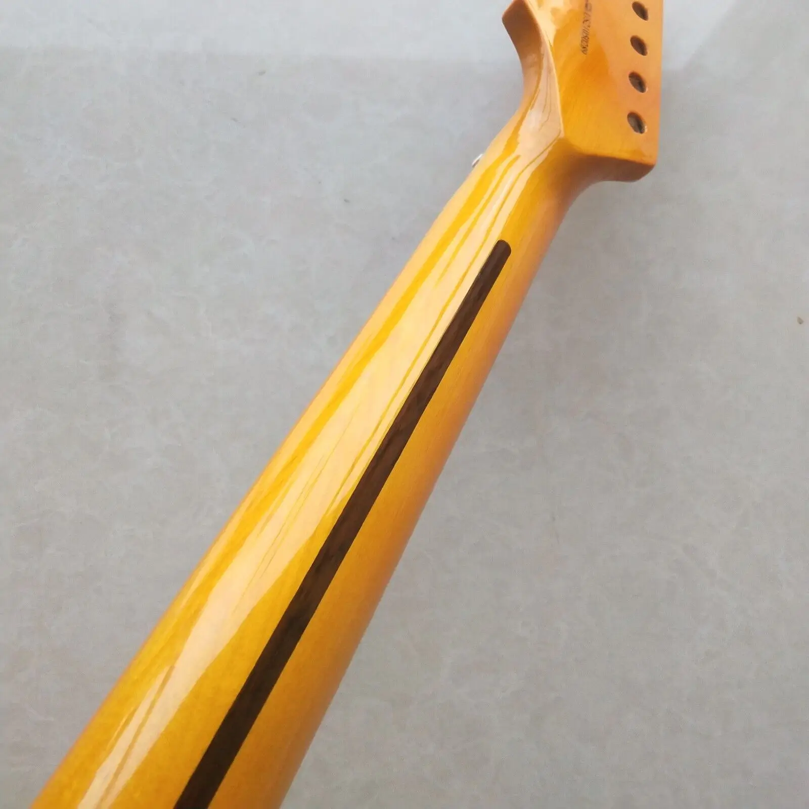 Maple DIY parts Yellow Electric Guitar Neck 22 Frets 25.5inch Maple Fingerboard