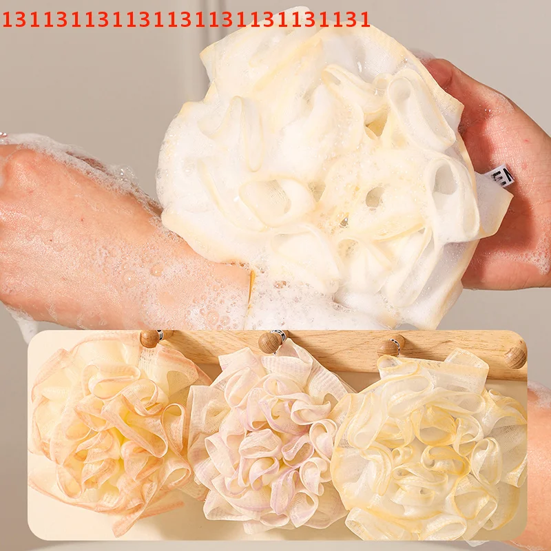 

Bathroom Bathing Accessory 2-in-1 Exfoliating Soap Saver Foaming Net Thickened Bath Sponge Foam Shower Ball