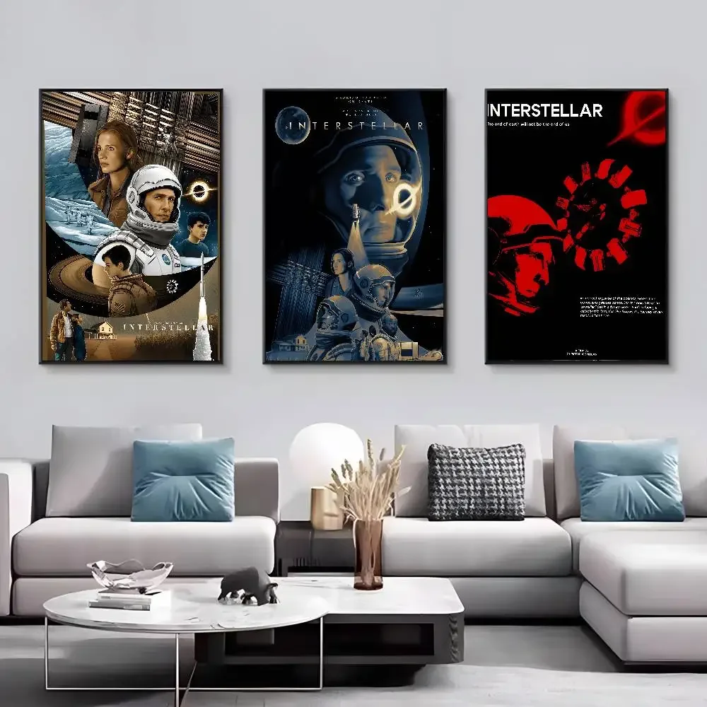 فيلم الخيال العلمي الكلاسيكي بين النجوم الكون الفن قماش HD ورق الطباعة الجمالية جدار الفن لغرفة المعيشة بار ديكور المنزل الموضة #3