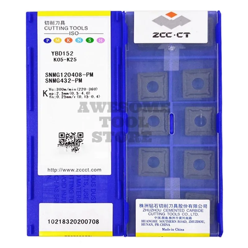 ZCCCT Original SNMG120408-PM Carbide Insert Turning Tool YBC152 YBC251 YBC252 YBD102 YBD152 for Precision Machining