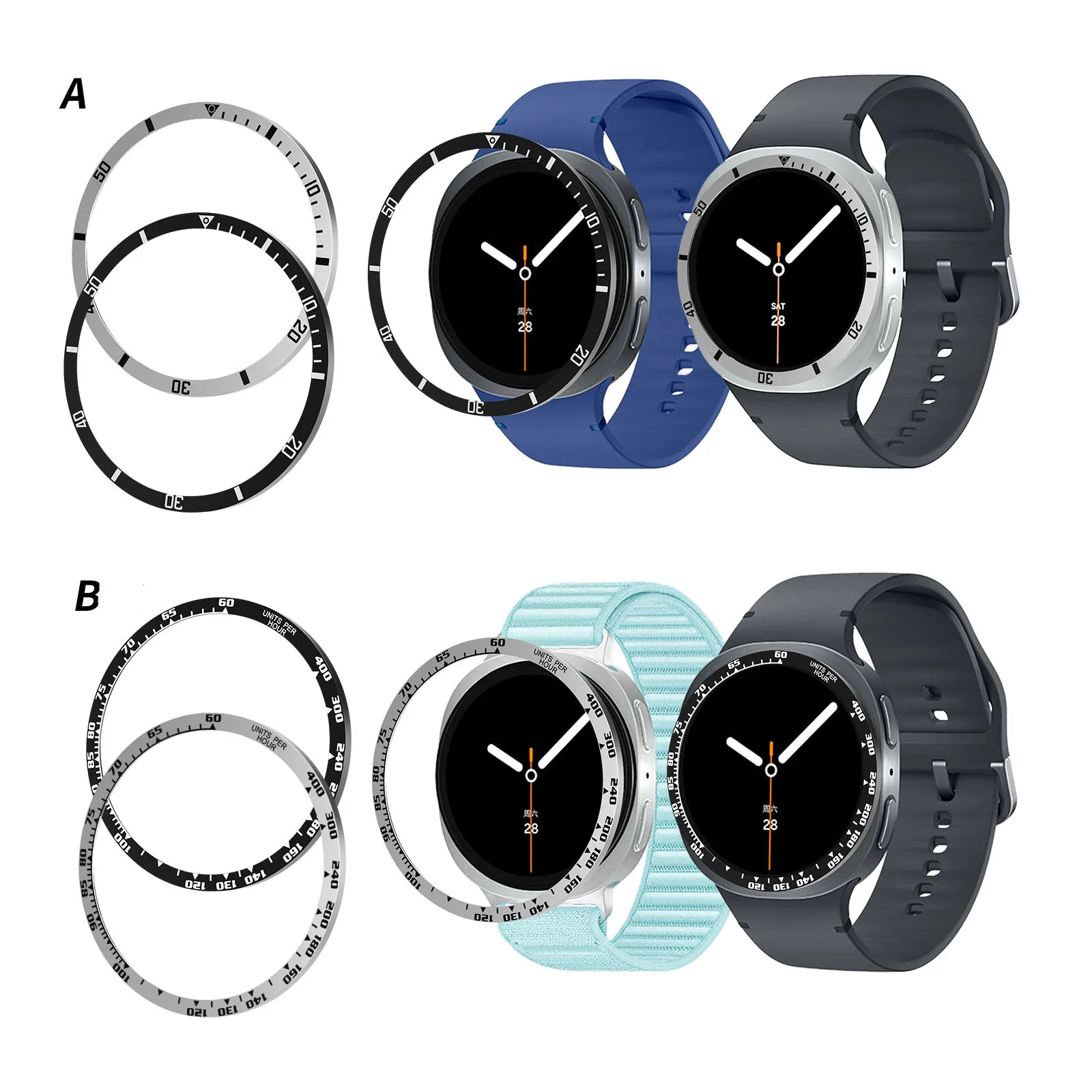 

Металлический ободок с кольцом, стильный чехол-рамка для Samsung Galaxy Watch 8, 40 мм, 44 мм, защитное кольцо с защитой от царапин, рамка в виде рамы