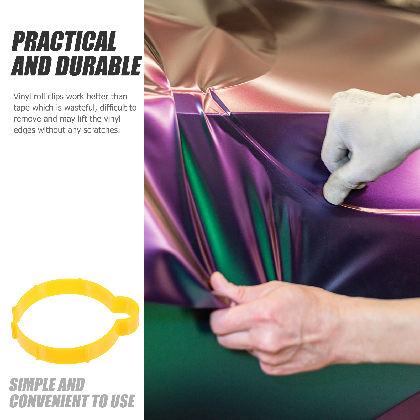 

5Pcs Vinyl Film Roll Holders Car Wrap Clips Plastic Clamp Quick Release Vinyl Roll Fixing Tool Car Film Clips Fixing Tool