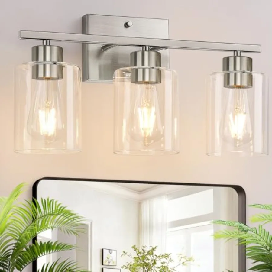Bathroom Light Fixtures, Vanity Lights, Bathroom Lighting with Clear Glass Shade, Vanity Lighting fixtures for Mirror Kitchen B
