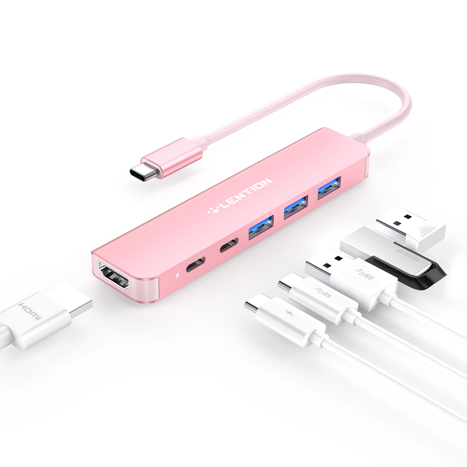 LENTION USB C Hub 6 en 1: La Solución Definitiva para Tu MacBook Pro o Mac Air