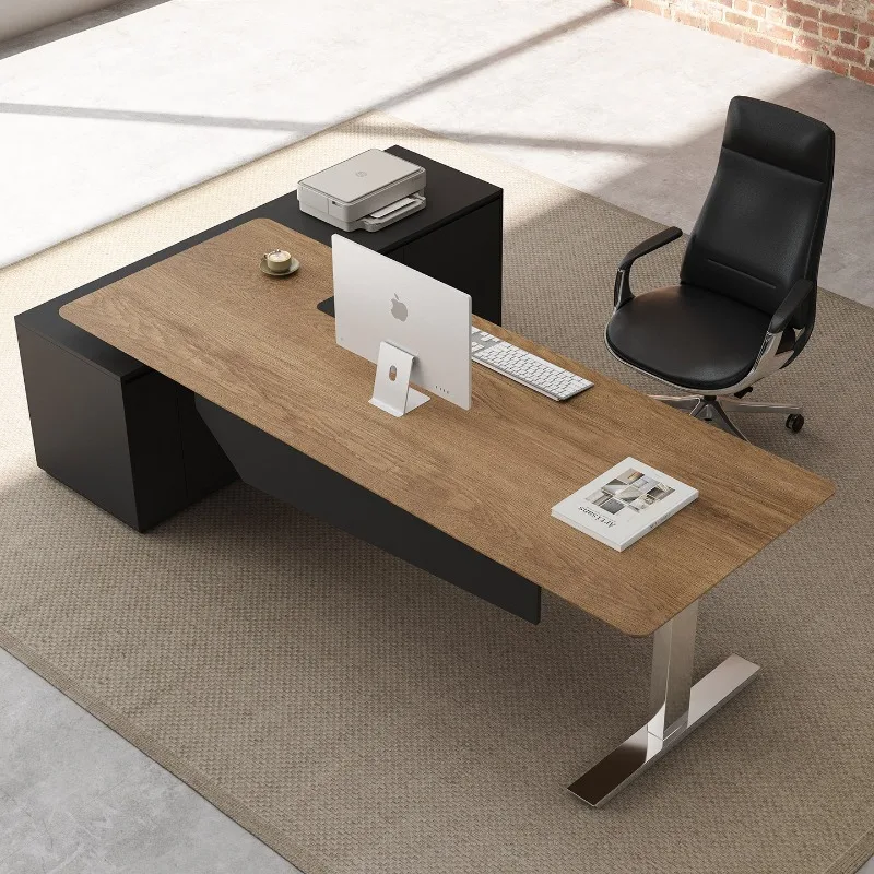 intelligent boss table, simple and modern, office desk and chair combination, president table, office manager table, large class