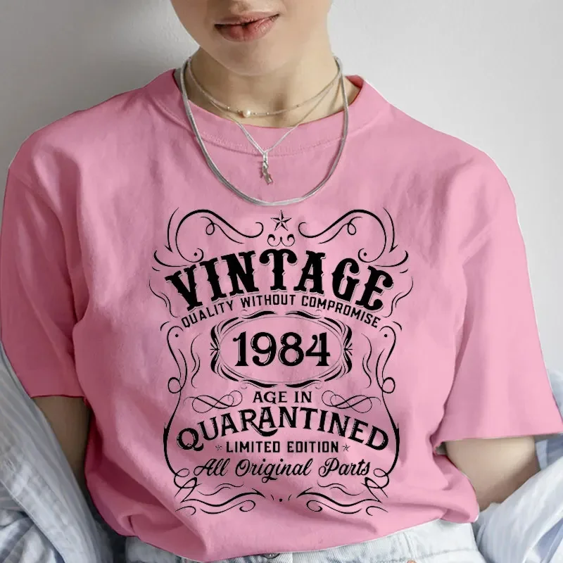 Vintage Print T-Shirt for Women Summer O Neck Short Sleeve Tees Female Oversized Harajuku Clothing Casual Streetwear Tops