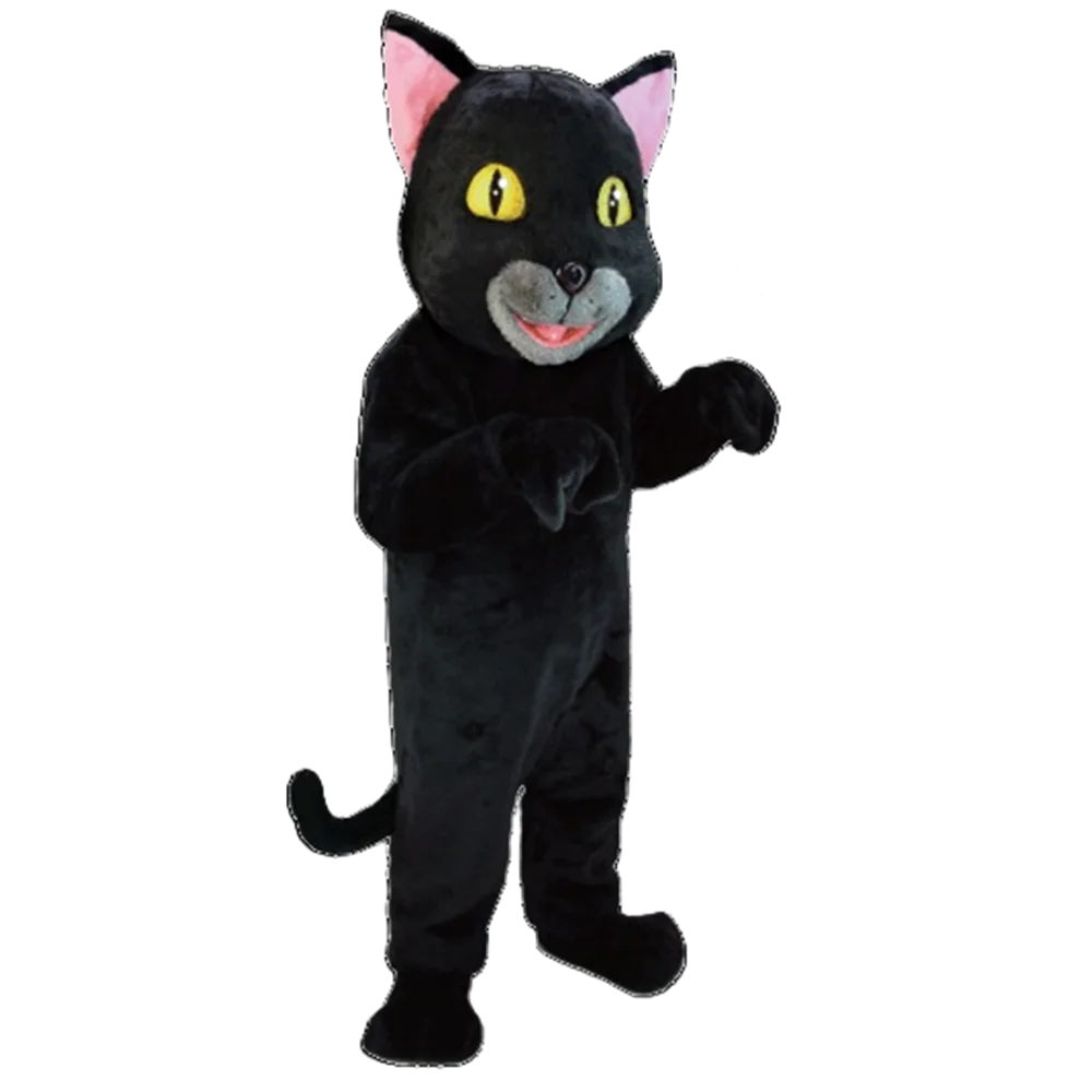 Costume della mascotte del gatto nero personaggio dei cartoni animati formato adulto tema festa di carnevale cosply mascotte vestito vestito FIT vestito operato SW977