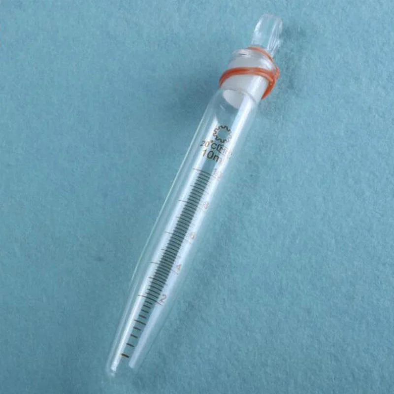 10Pcs/Lot 10ml Graduated V-shape Bottom Glass Graduated Centrifuge Tube