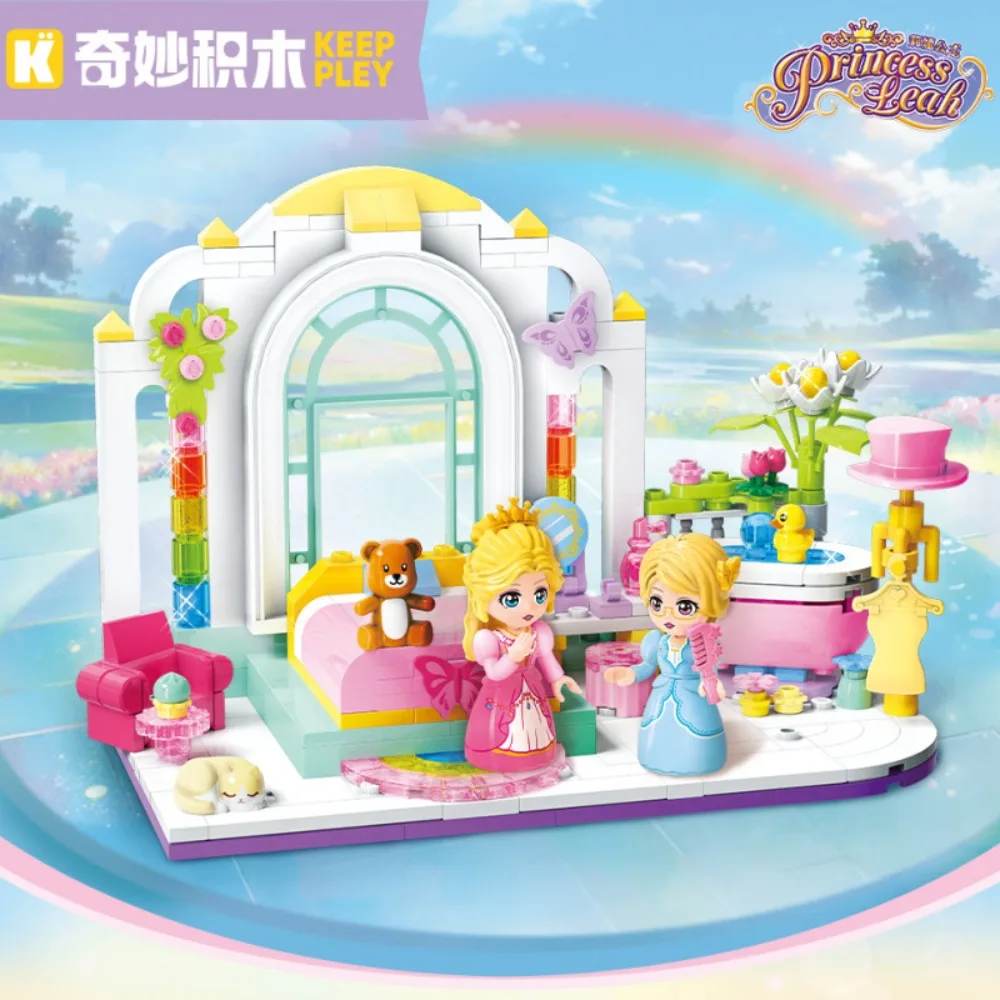 Keeppley Princess Leia Princess's Room Garden Afternoon Tea The Art of Good Times Assembling Building Block Toys Creative Gifts
