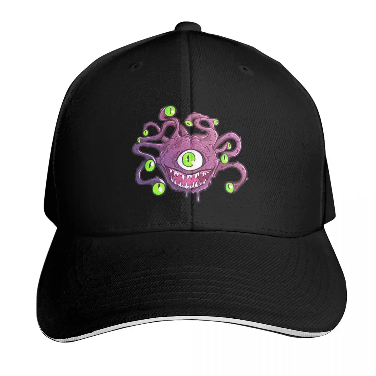 purple Alien eyeball Baseball Cap Summer Beach Travel Streetwear Hip Hop Trendy Vintage Retro Embroidered