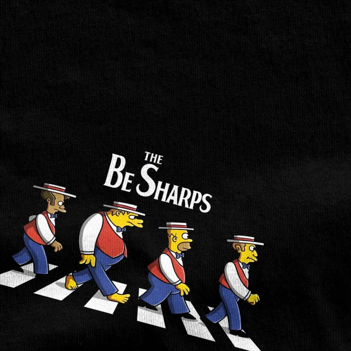 Mens T Shirt The Be Sharps T-Shirts Hip Hop The S-simpsons Cartoon Summer Tees Y2K Funny Design 100 Cotton Clothes Plus Size 5XL