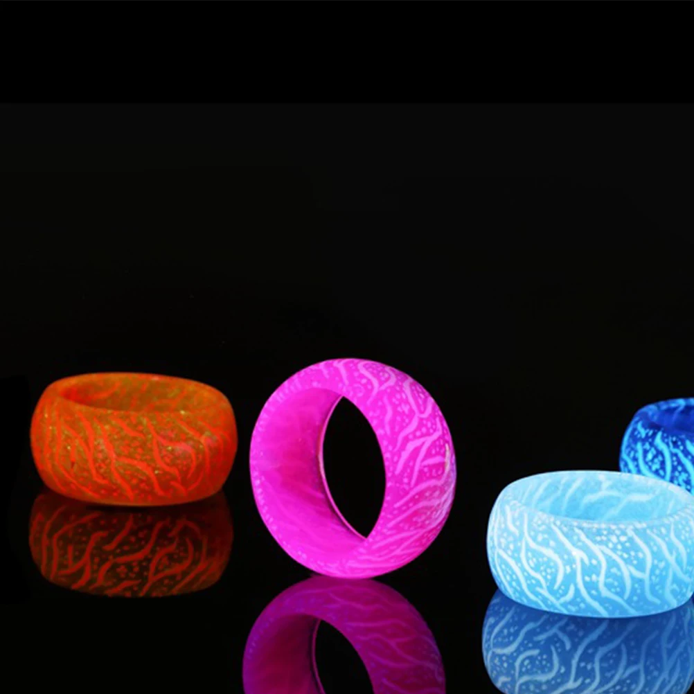 Anello con crepa in resina brillante, leggero, durevole, divertente, creativo, per donna, per viaggi di festa, regalo per la vita quotidiana, arancione, taglia 7