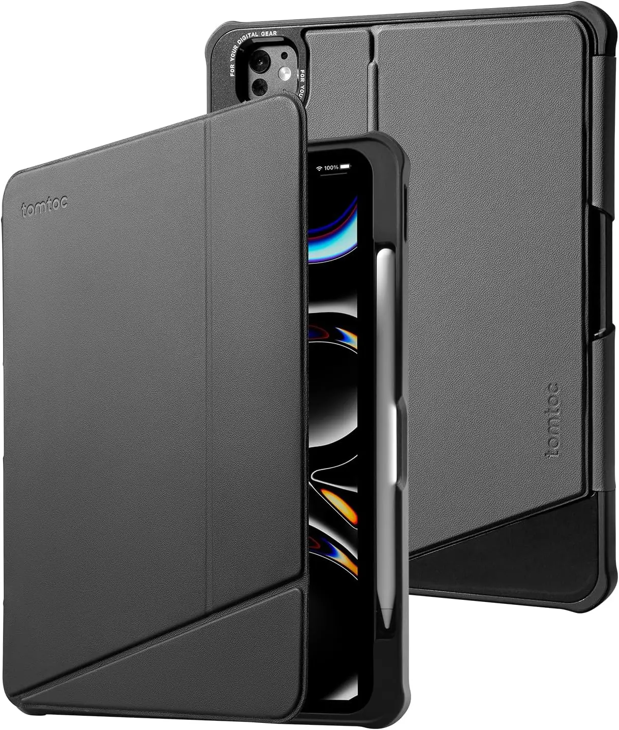 

iPad Pro 11 Inch Case, Inspire-Pivot Case for iPad Pro 11 Inch (M4) 2024, Vertical Case with Apple Pencil Holder,Auto Wake/Sleep