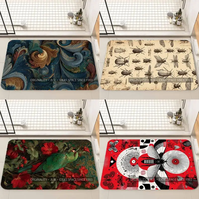 

Fancy Floral Pattern Mat Living Room Decoration Home Sofa Non-Slip Carpet Study Bedroom Tatami Children'S Soft Floor Mat