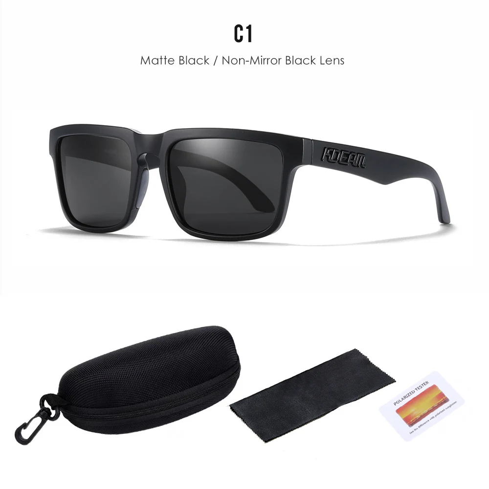 2025 Kdeam Polarisierte Sonnenbrille für Herren und Damen, Modische Unisex-Marke, Trendige Outdoor-Brille für Paare mit Roten Spiegelgläsern