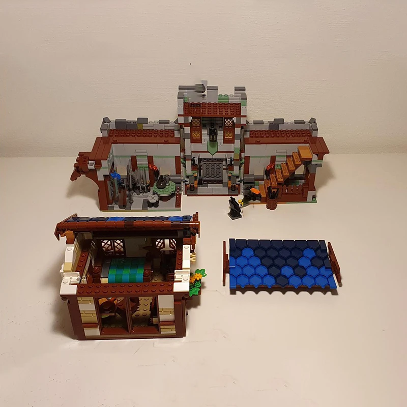 City Street View  Series Medieval Modular Building MOC Town Market DIY Model Technical Bricks Assembly Children Toys Gifts