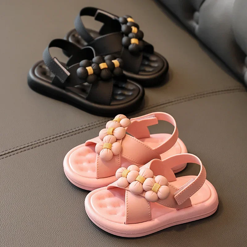 Summer Children's Sandals Fashion Girls Princess Sandals Breathable Outdoors Kids Baby Beach Shoes Soft Sole Toddler Footwear