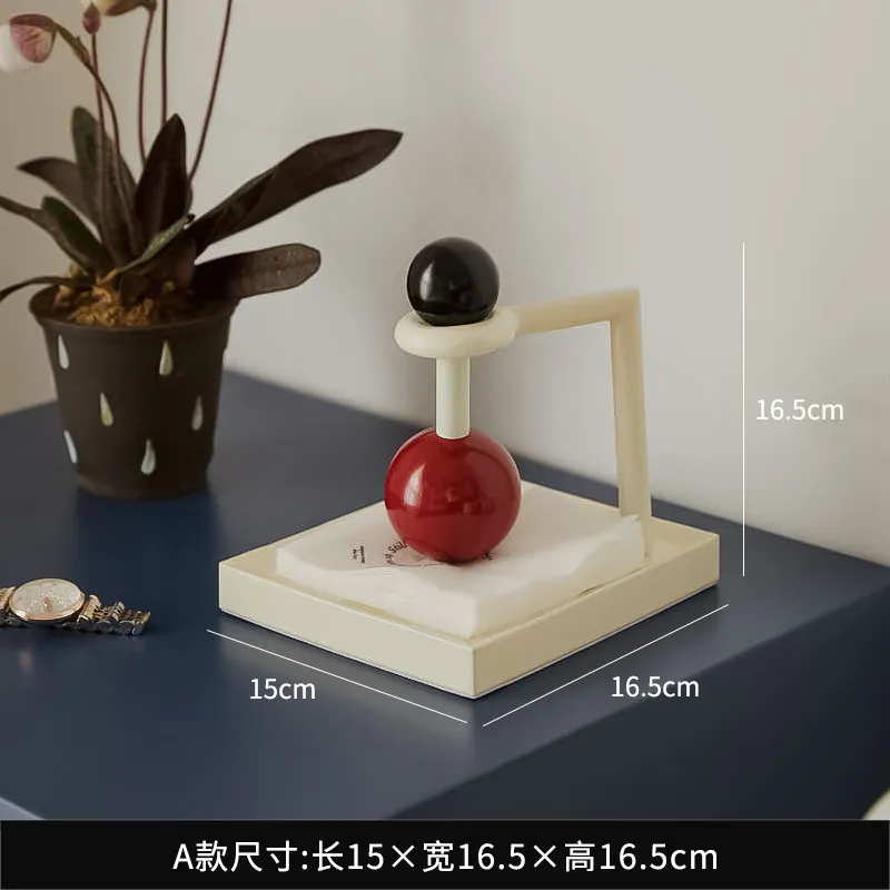 Cream Style Cute Creative Napkin Holder Table Rack Hotel Living Room Dining Room Storage Box Home Ornament