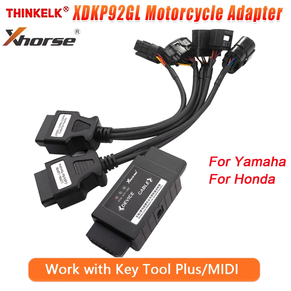 XHORSE XDKP92GL Motorcycle Adapter For VVDI Key Tool Plus/Key Tool MIDI For Honda For Yamaha Fit a Wide Range of Smart Key Model