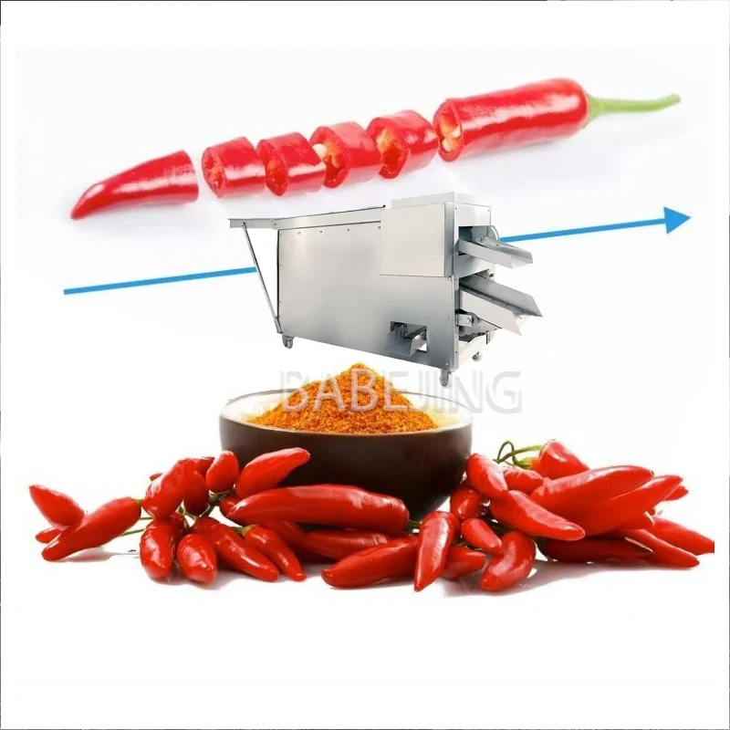 BABEJING 全自動胡椒カット機、電動胡椒スライス機、唐辛子種取り機