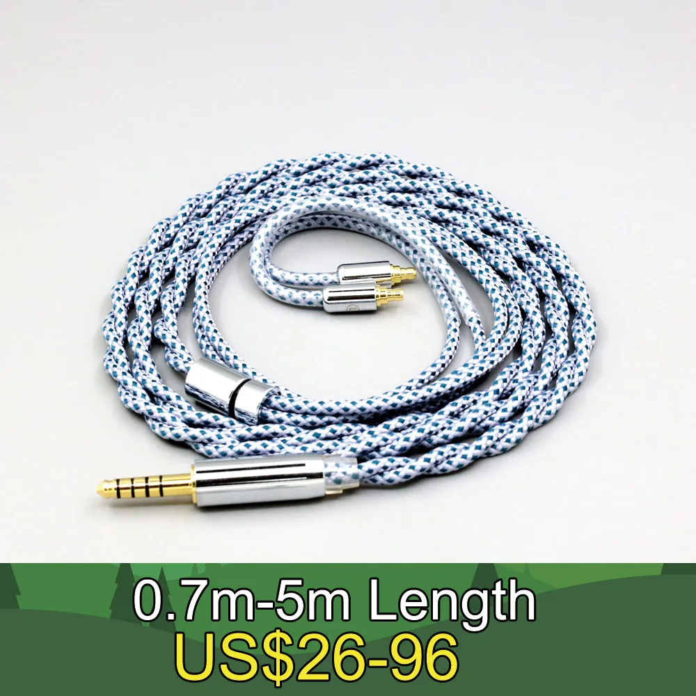 

99% Pure Silver Mix Graphene OCC Shielding Earphone Cable For Sennheiser IE100 IE400 IE500 Pro LN008632