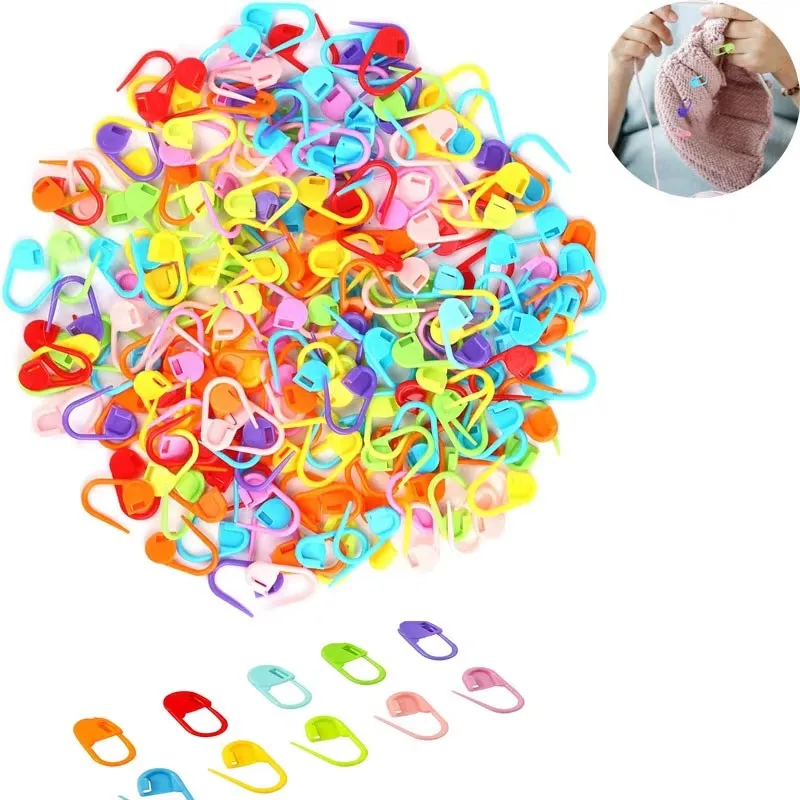 Colored Small Clip Locking Stitch Markers Knitting Tool Crochet Knitting Counting Button Handmade DIY Accessories 100/300/500PCS