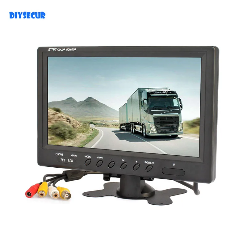 

DIYSECUR 9" Headrest HD Display Rear View Monitor Car Monitor Video Security Monitoring Monitor Screen with BNC / AV Input