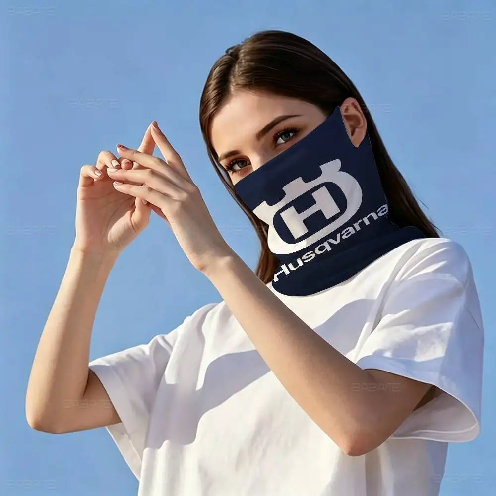 H-HusqvarnaS Logo UV Protection Neck Gaiter Quick Dry Face Mask for Cycling Hiking Skiing Outdoor Activities view 4