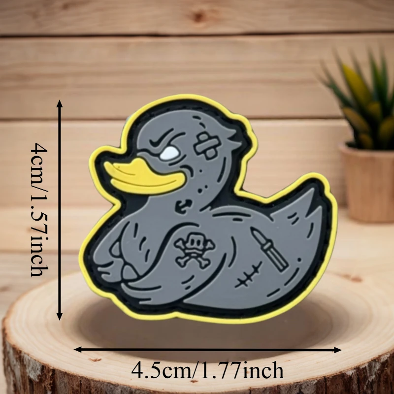 Parche PVC Chevron pato Punk – Insignia moral táctica con velcro - imagen 2