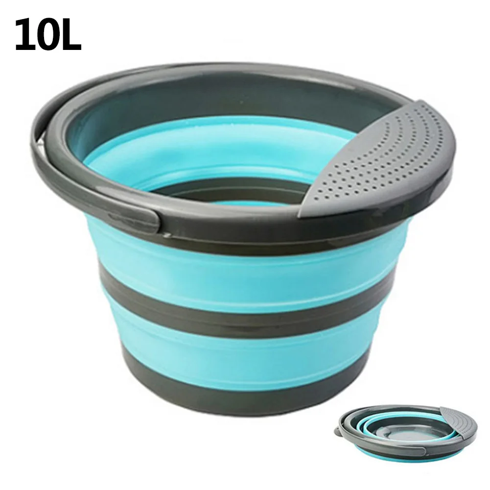 

Collapsible Water Bucket | Cleaning Buckets for Household Use | 4L or 10L Compact Foldable Round Tub